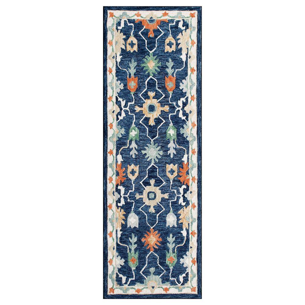 Bella Blue/Multicolor 2 ft. 3 in. x 6 ft. 9 in. Eclectic Hand-Tufted Floral