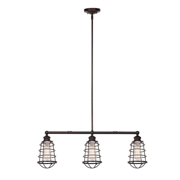 Design House Ajax Collection 3-Light Textured Coffee Bronze Indoor Pendant