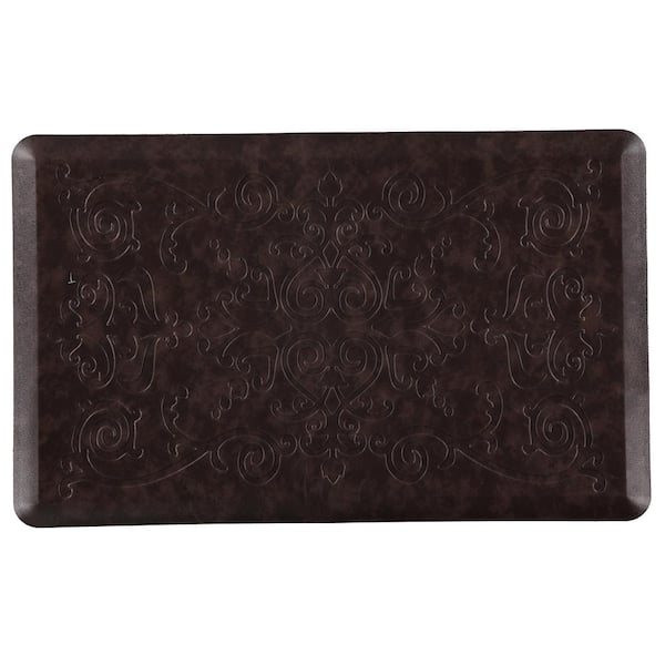 Cloud Comfort Espresso 20 in. x 39 in. Medallion Embossed Anti-Fatigue Mat