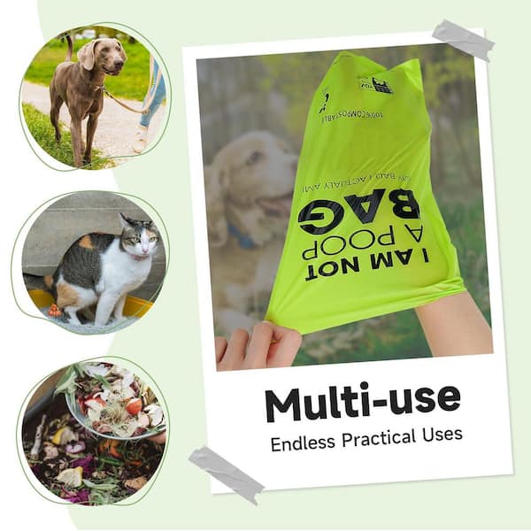 Misopily Compostable Dog Poop Bags, 240-Count (16-Rolls), Leak