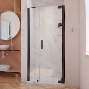 Elegance-LS 38-3/4 in. to 40-3/4 in. W x 72 in. H Frameless Pivot Shower Door in Oil Rubbed Bronze