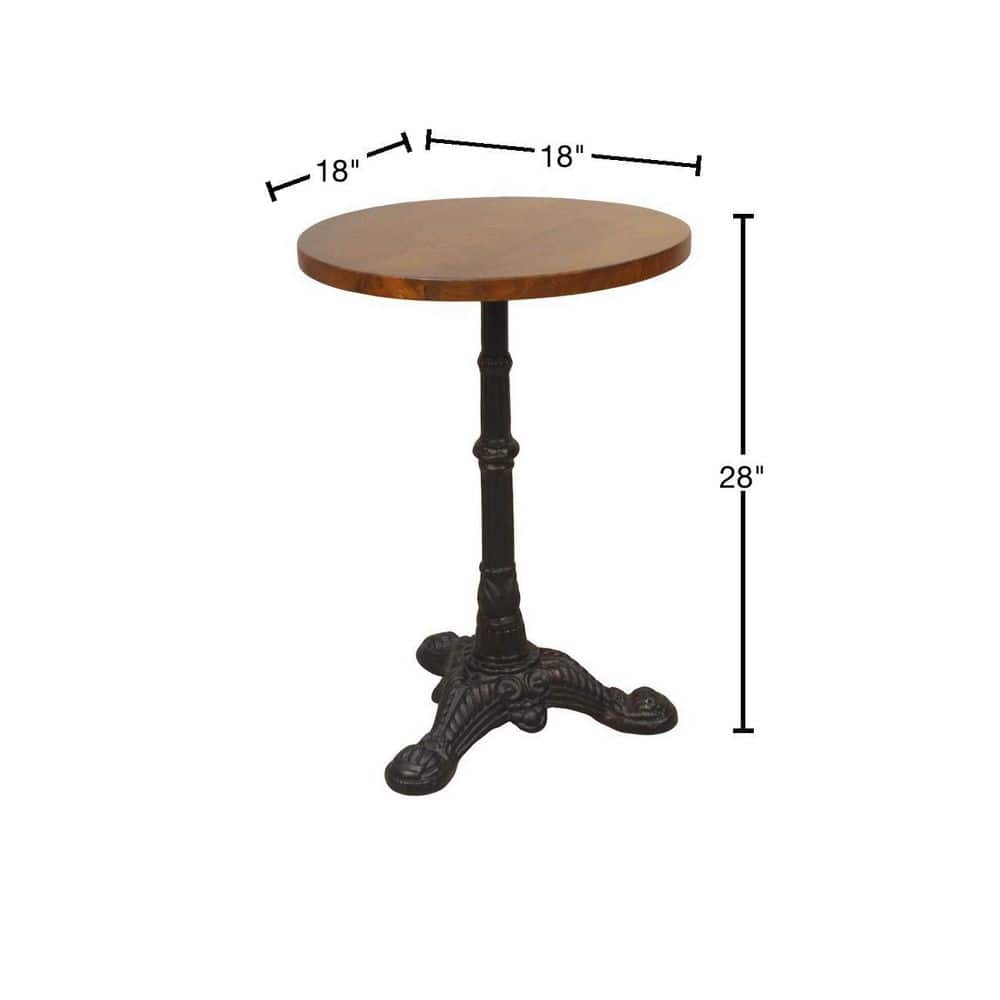 Brera Chestnut/Black Wood Top Accent Table - thumbnail 3