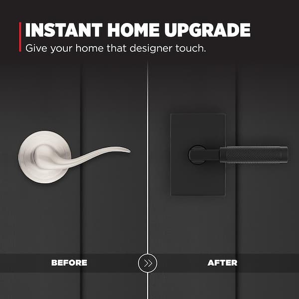 Kwikset Prava Matte Black Passage Hall/Closet Door Handle 4-Pack