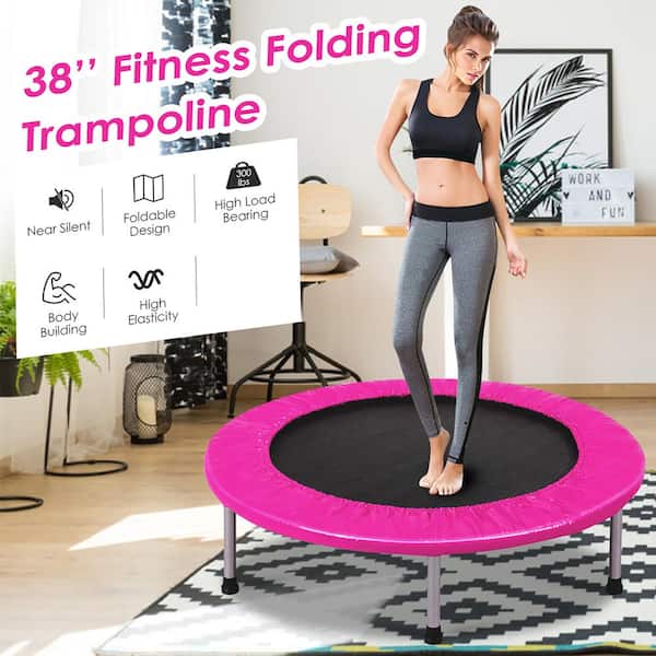 Fitness Trampoline for Adults and Kids, Indoor Rebounder Exercise  Trampoline for Workout Fitness for Quiet and Safely Cushioned Bounce Workout