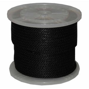 5/8 in. x 200 ft. Solid Braid Multi-Filament Polypropylene Derby Rope in Black