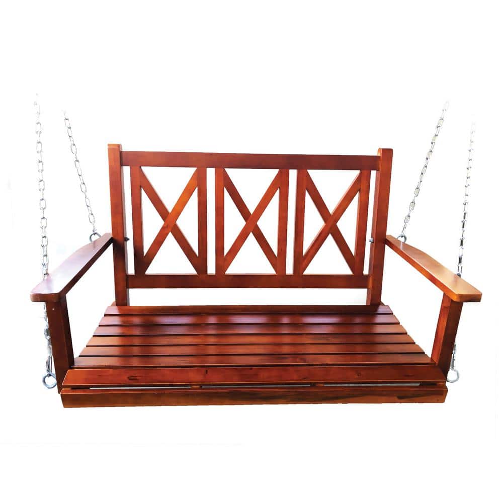 48 in. 2-Person to 3-Person Wooden Porch Swing