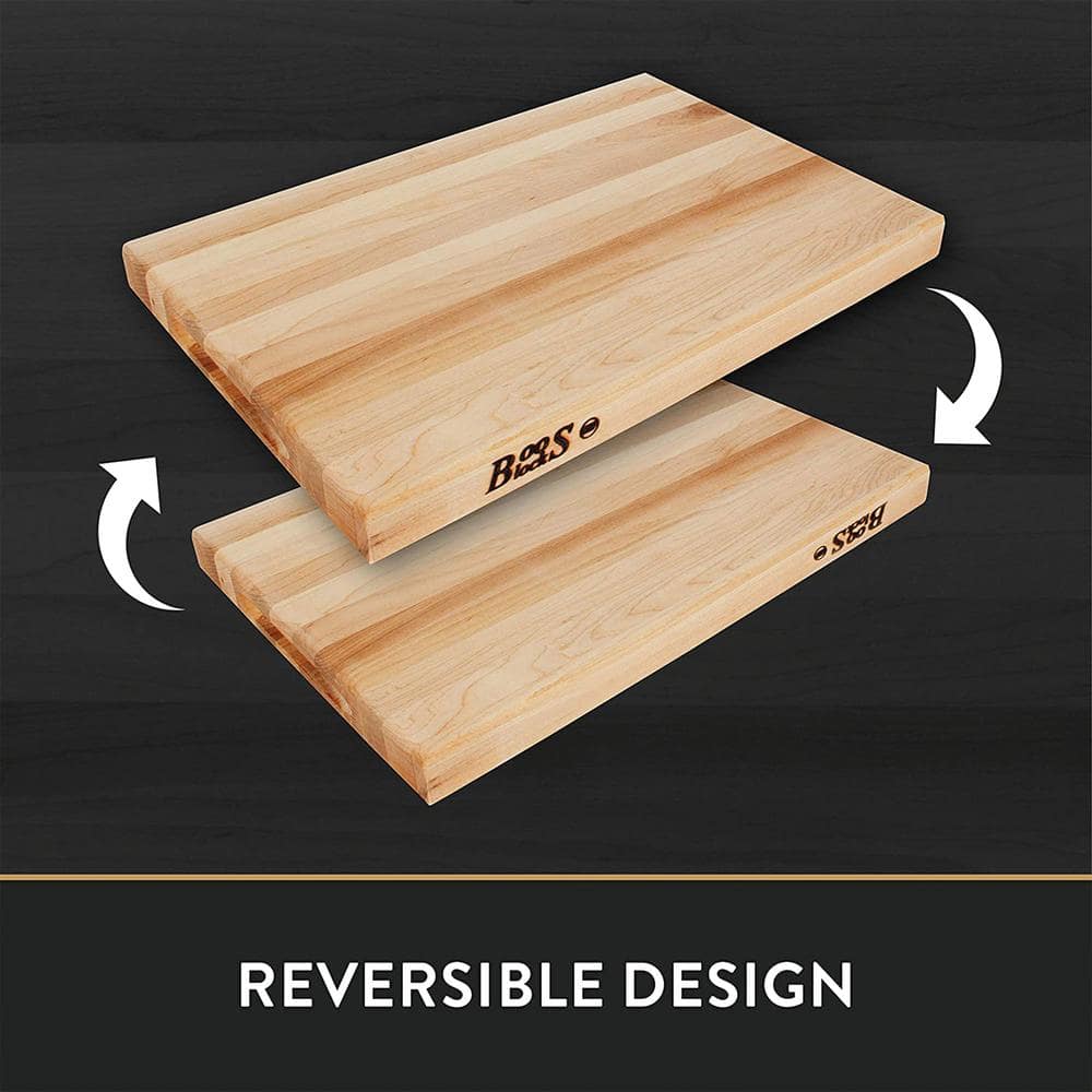 Large Maple Wood Reversible Cutting Board, 24" x 18"