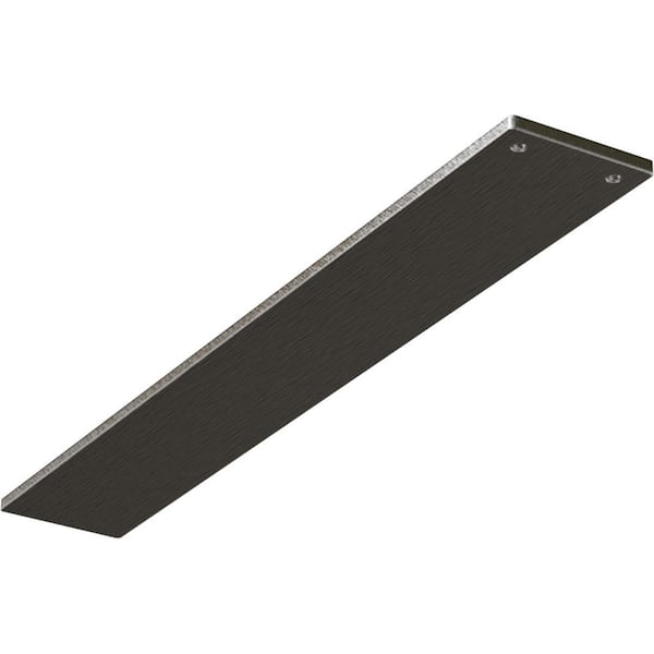 Ekena Millwork 20 in. x 3 in. x 1/4 in. Stainless Steel Unfinished Metal Logan Bracket