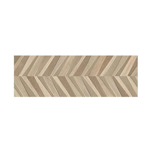 Bois 15.75 in. x 47.25 in. Matte Dark Brown and Beige Ceramic Large Format Wall Tile (15.5 sq. ft./case) (3-pack)