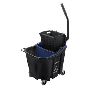 Sparta 8.75 gal. Black Polypropylene Mop Bucket Combo with Wringer and Soiled Water Insert