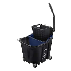 8.75 gal. Black Polypropylene Mop Bucket Combo with Wringer and Soiled Water Insert