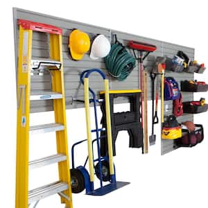 6-Compartments Small Part Organizer Modular Garage and Hardware Wall Storage Set with Accessories in Silver (26-Piece)