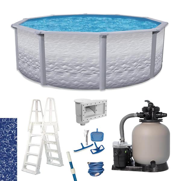 AQUARIAN Liberty 18 ft. Round 52 in. D Hard Side Pool Package