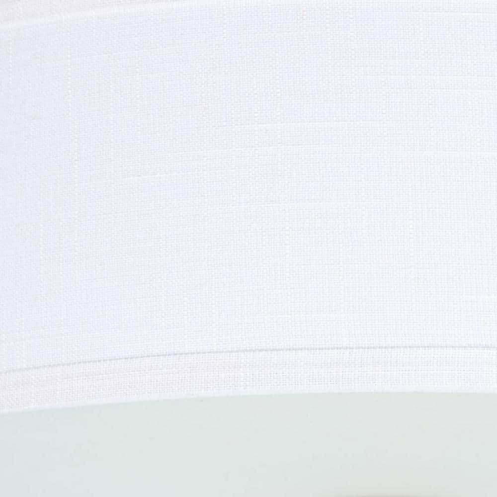 Elegant 18" Satin Brass Semi-Flush Mount with Summer Linen Shade