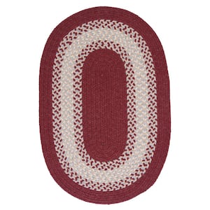 Chancery Berry 4 ft. x 6 ft. Oval Braided Area Rug