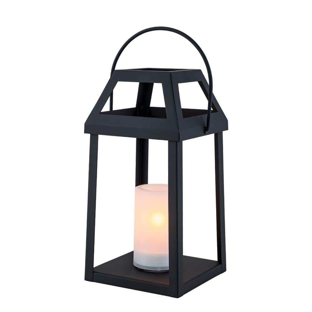 H13” Solar Outdoor Lantern with Flickering Candle Metal Solar Lantern with Handle, Waterproof Patio Table for Garden price history on PriceWatchPro