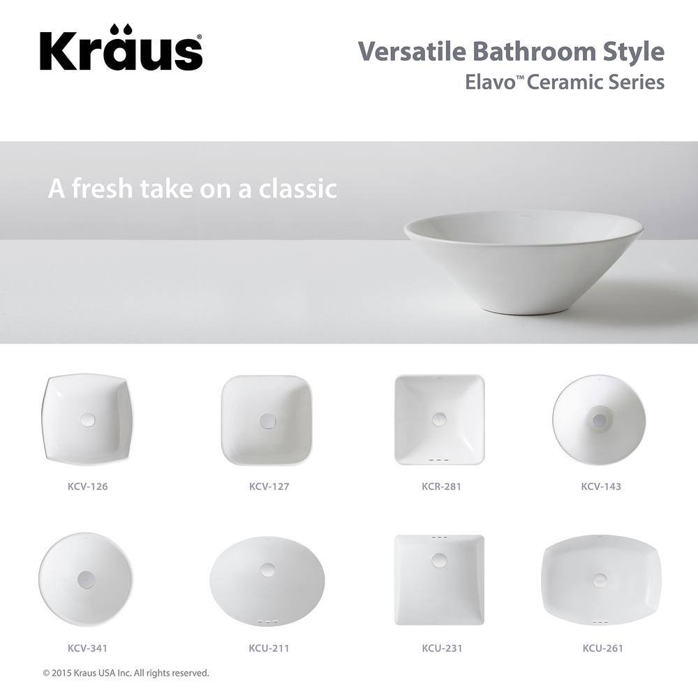Modern Round White Ceramic Vessel Sink, 13 3/4"