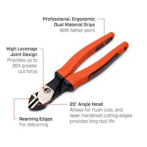 8 in. Z2 High Leverage Diagonal Cutting Pliers with Dual Material Grips