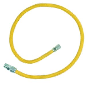 72 Inch MIP Fitting x 72'' Length with 3/8 in Uncoated Stainless Steel Flexible Connector Highcraft GUHD-TT38-72K Gas Line Hose 1/2'' O.D FIP x 0.5 in 
