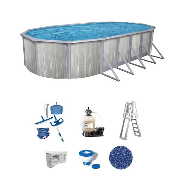AQUARIAN Marion 16 ft. x 32 ft. Oval 52 in. Deep Hard Sided Above