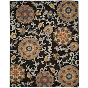 Blossom Charcoal/Multi 9 ft. x 12 ft. Floral Area Rug