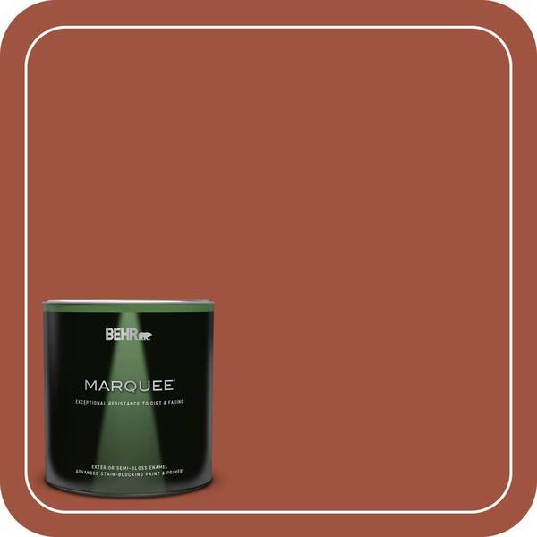 BEHR MARQUEE 1 qt. #MQ1-25 Kalahari Sunset Semi-Gloss Enamel Exterior Paint & Primer