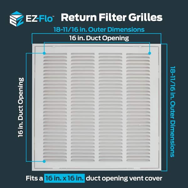 16 in. x 16 in. Steel Return Filter Grille