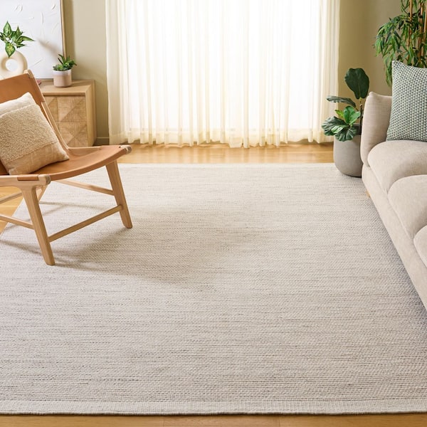 Vermont 8 ft. x 10 ft. Ivory/Beige Modern Solid Area Rug