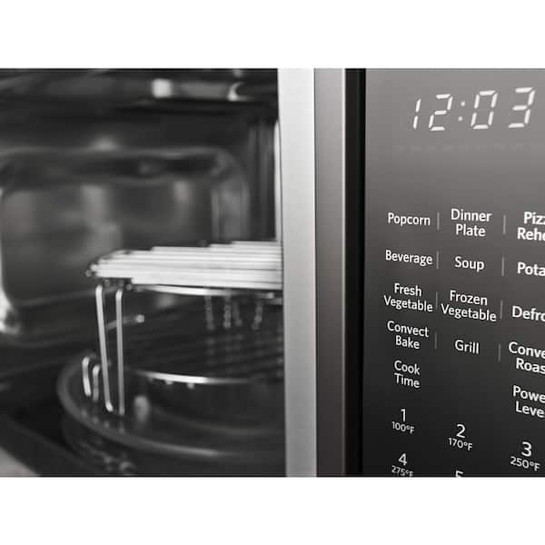 KitchenAid 22 in. 1.5 cu.ft Countertop Microwave with 10 Power Levels &  Sensor Cooking Controls - Black Stainless Steel with PrintShield Finish