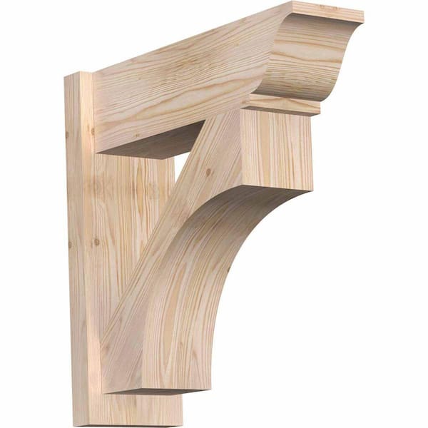 Ekena Millwork 8 in. x 24 in. x 24 in. Douglas Fir Westlake Traditional Smooth Outlooker