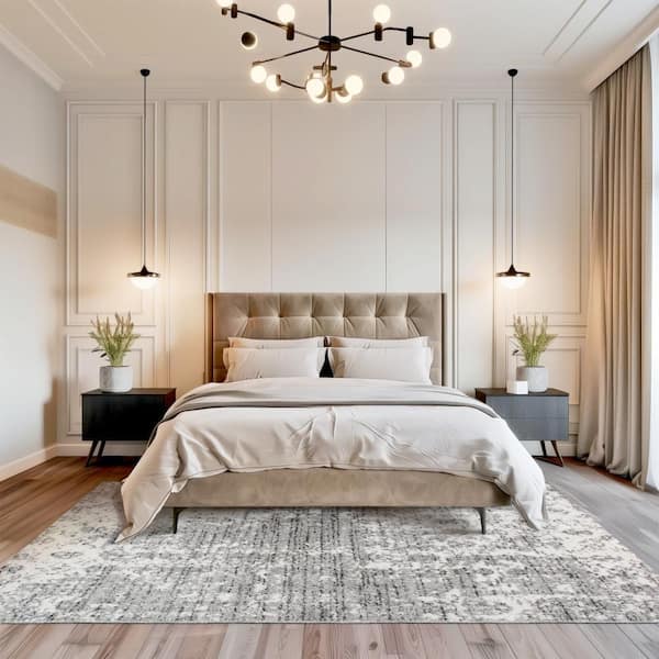 nuLOOM Deedra Misty Contemporary Gray 7 ft. x 9 ft. Area Rug