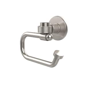 Continental Collection Euro Style Single Post Toilet Paper Holder with Groovy Accents in Satin Nickel