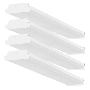 44.09 in. 5300 Lumens Integrated LED White Wraparound Light Adjustable 3500K/4000K/5000K, Dimmable 0-10V (4-Pack)