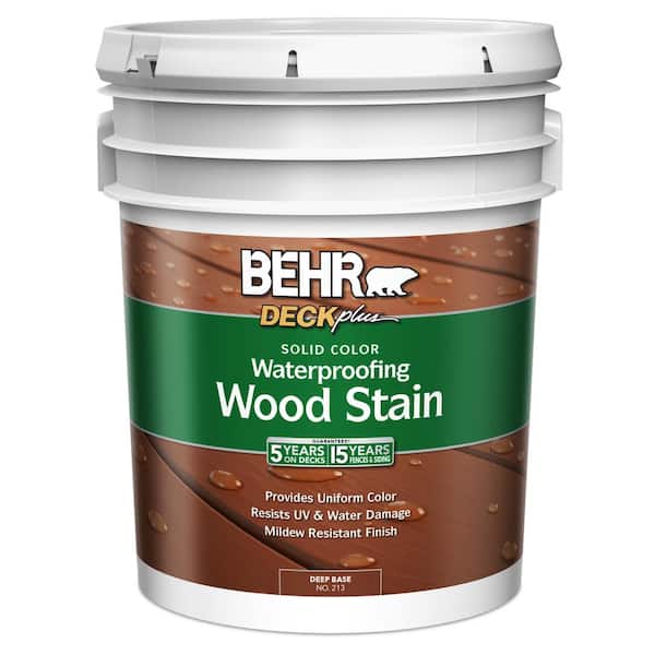 BEHR DECKplus 5 gal. Deep Base Solid Color Waterproofing Exterior Wood Stain
