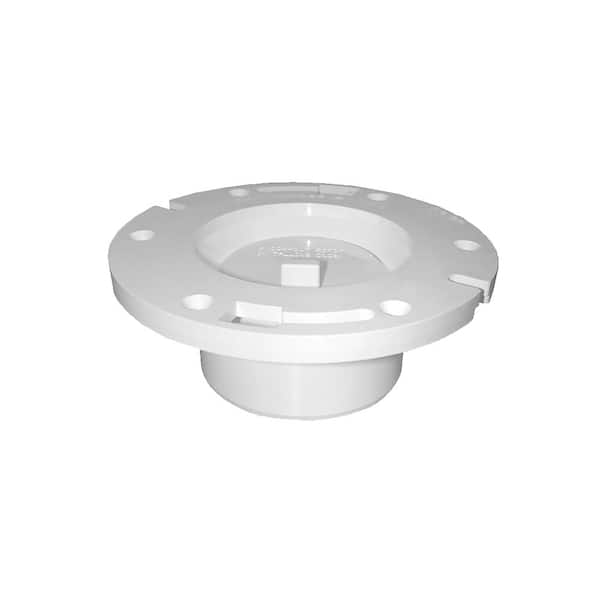 VPC 4 in. x 4 in. PVC DWV Hub Closet Flange Fitting 34-LP800-040B - The ...