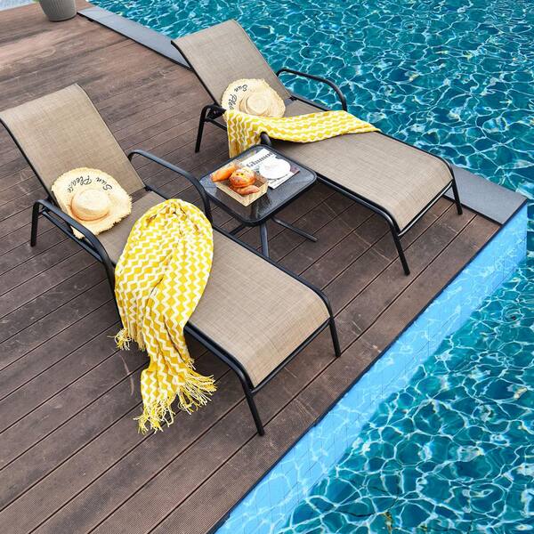 Stackable chaise best sale lounge chairs