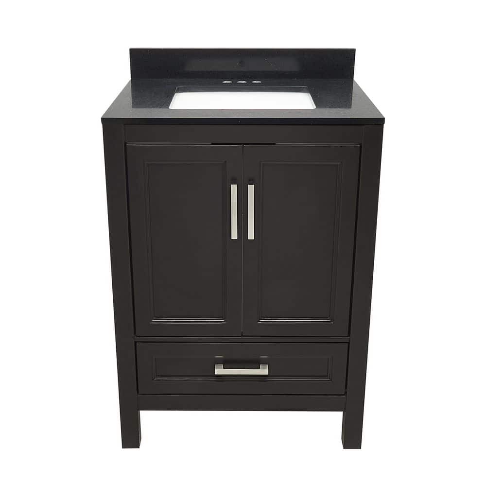 Ella Nevado 25 in. W x 19 in. D x 36 in. H Bathroom Vanity in Brown