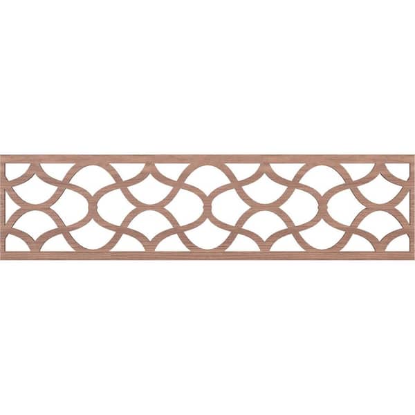 Ekena Millwork Resort Fretwork 0.375 in. D x 47 in. W x 12 in. L Walnut Wood Panel Moulding