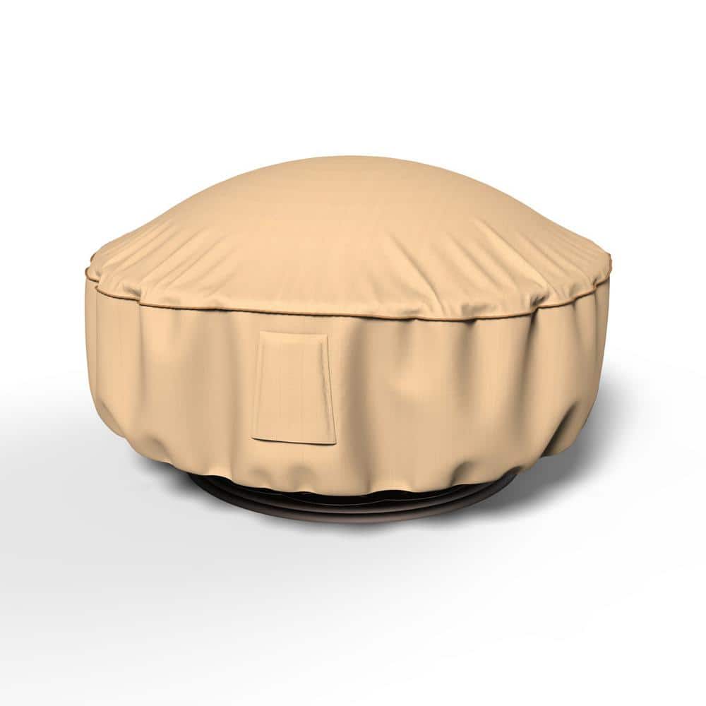 Budge Rust Oleum Neverwet 36 In Dia 15 In Drop Tan Outdoor Fire Pit Cover P9a15tnnw1 The Home Depot
