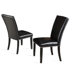 Finley Black Ebony Polyurethane Side Chair (Set of 2)