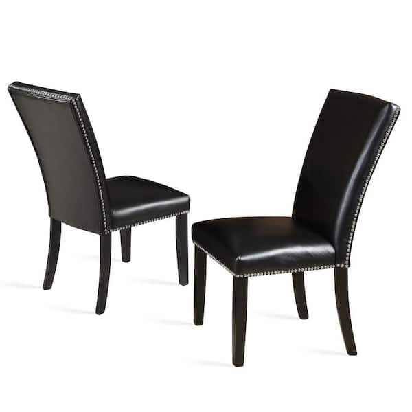 Steve Silver Finley Black Ebony Polyurethane Side Chair (Set of 2)