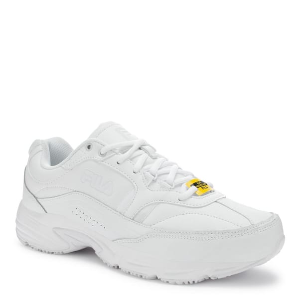 Fila Men's Memory Workshift Slip Resistant Athletic Shoes - Soft Toe - White Size 14(W)