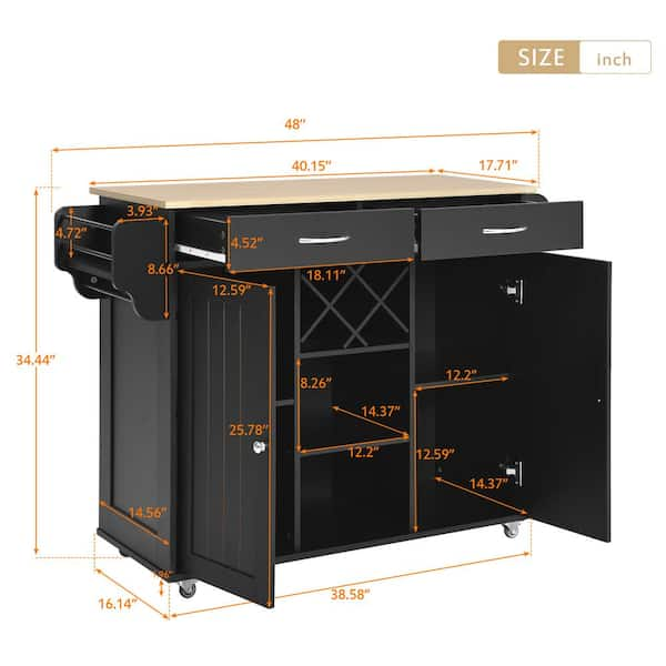 Seville classics bakers rack cheap workstation with rubberwood top