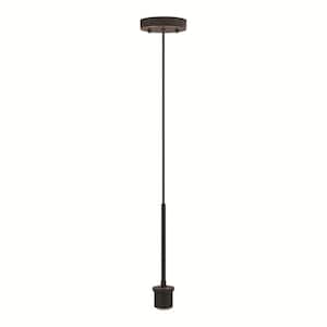 Oil-Rubbed Bronze Pendant Light Kit with Partial Metal Rod