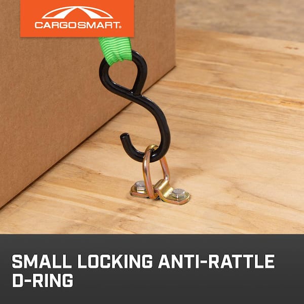 2-1/8 in. W x 3/4 in. L 2400 lb. Capacity Light-Duty Small Locking Anti-Rattle D-Ring