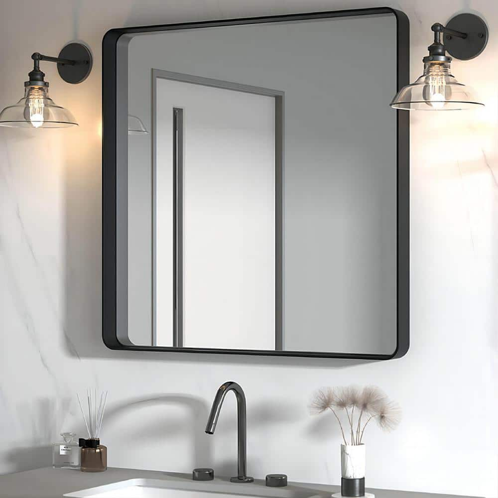 TOOLKISS 36 in. W x 36 in. H Rectangular Aluminum Framed Wall Bathroom ...