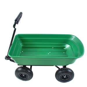 Folding car Poly Garden dump truck with steel frame, 10 inches. Pneumatic tire, 300 pound capacity, Serving Cart