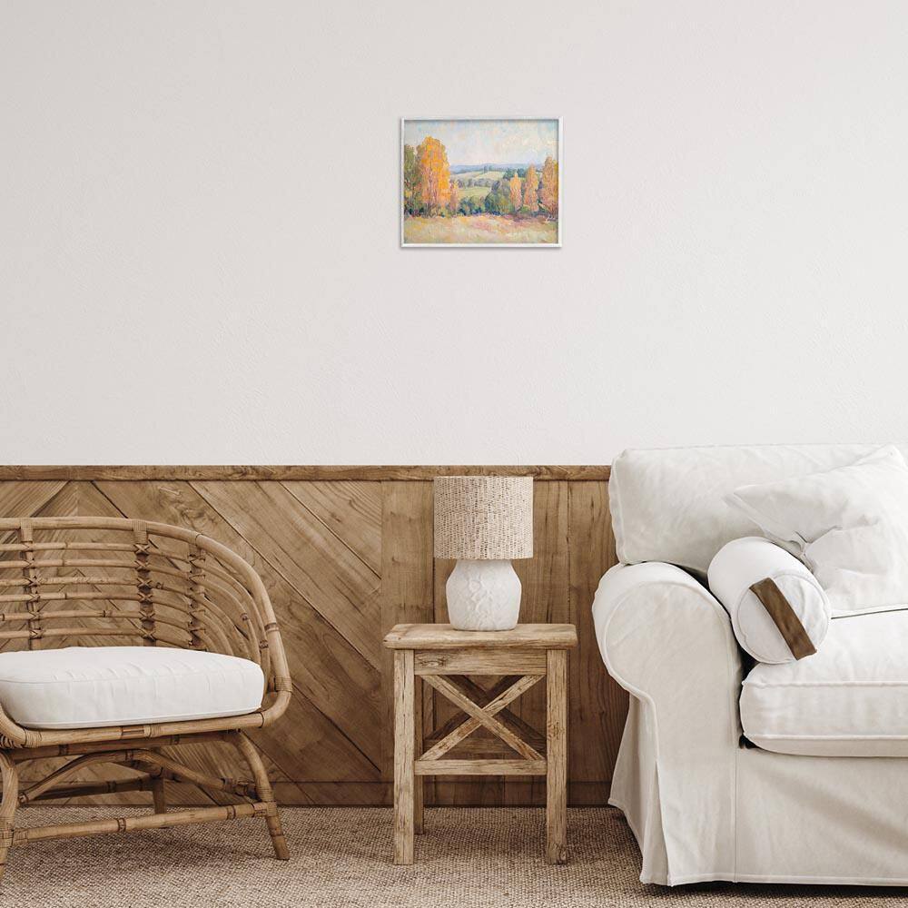 Countryside in Autumn by Petal Prints Design White Framed Nature Giclee Art Print 11 in. x 14 in. price history on PriceWatchPro