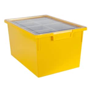 Bin/ Tote/ Tray Divider Kit - Triple Depth 9" Bin in Primary Yellow - 1 pack