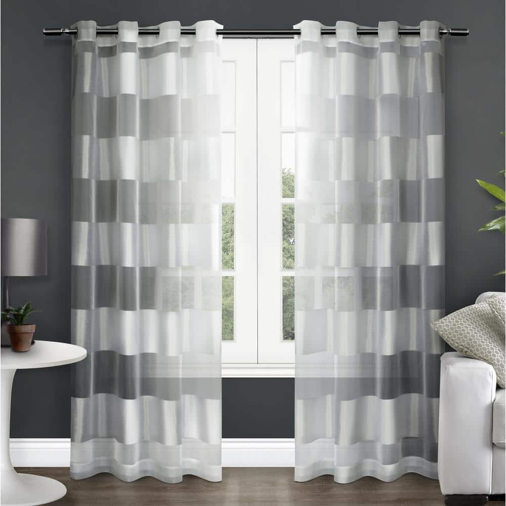 ki-no × koti BEAUTY&YOUTH Stripe Shade white-exclusive-home-sheer-